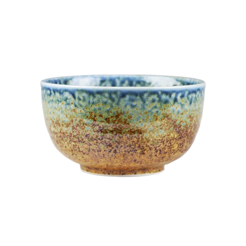 Ainagashi Blue Earthy Rice Bowl Chawan 19 fl oz / 5" dia