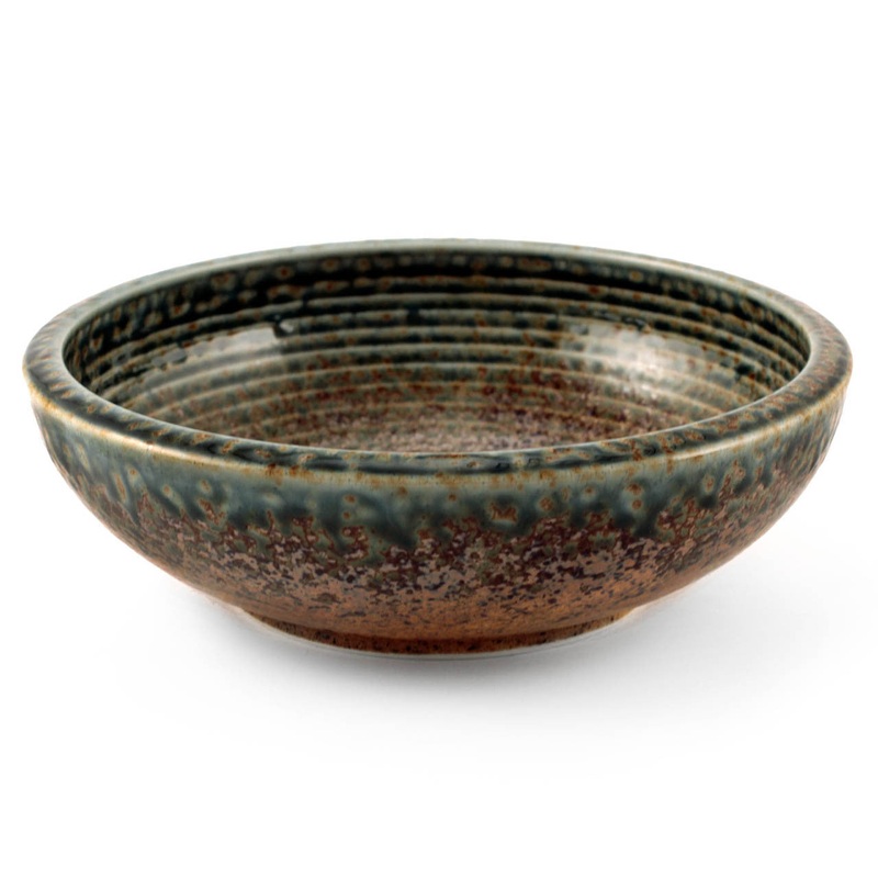 Ainagashi Blue Earthy Serving Bowl 38 fl oz / 8" dia