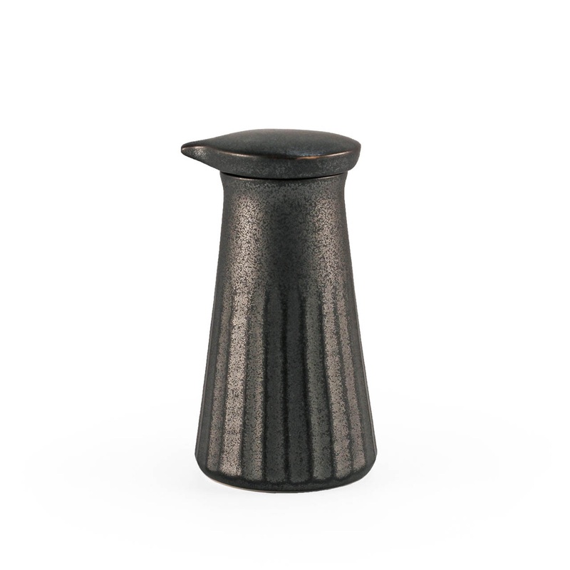 Charcoal Gray Ceramic Soy Sauce Dispenser 4 fl oz