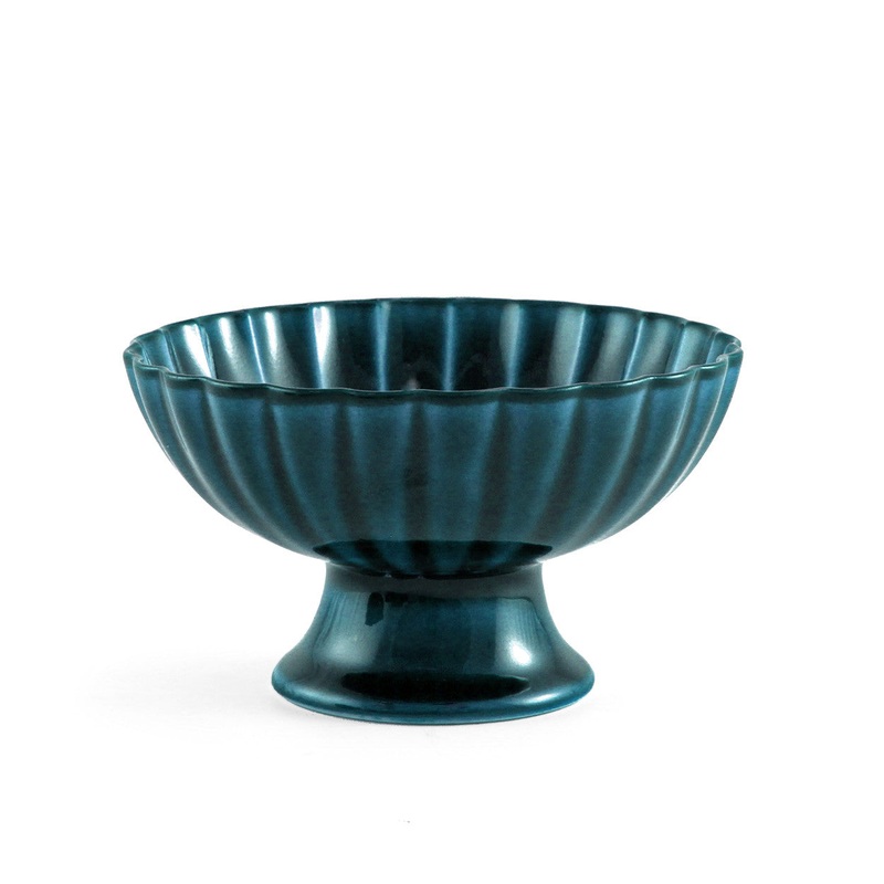 Giyaman Daisy Glossy Blue Dessert Bowl 8.5 fl oz / 4.5" dia