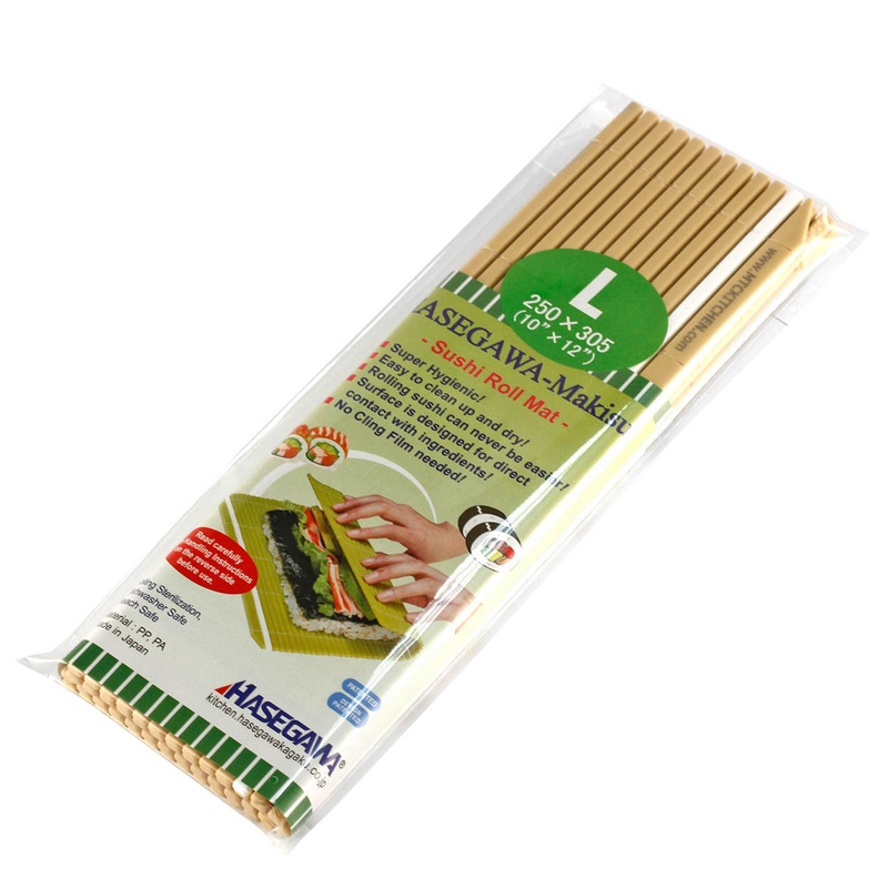 Hasegawa Hygienic Plastic Non-Stick Sushi Rolling Mat Makisu 12" x 10" (L Size)