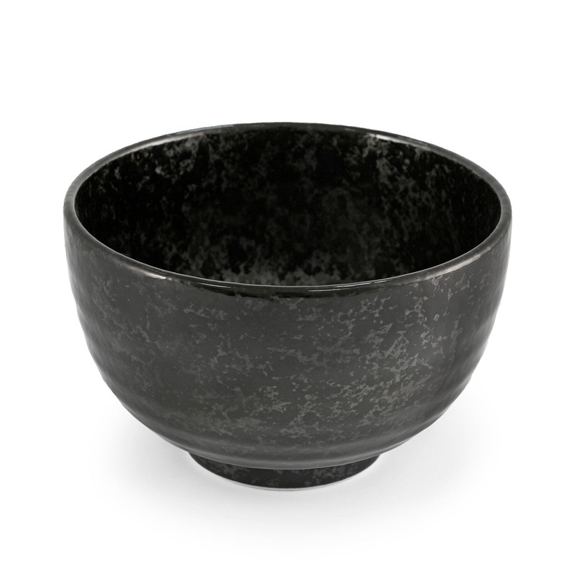 Kuroyu Black Metallic Noodle Bowl 42 fl oz / 6.4" dia