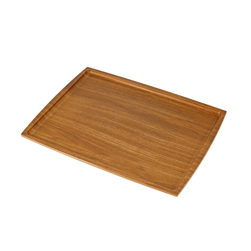 Non-slip Rectangular Tray with Wooden Pattern 14.2" x 10.6"