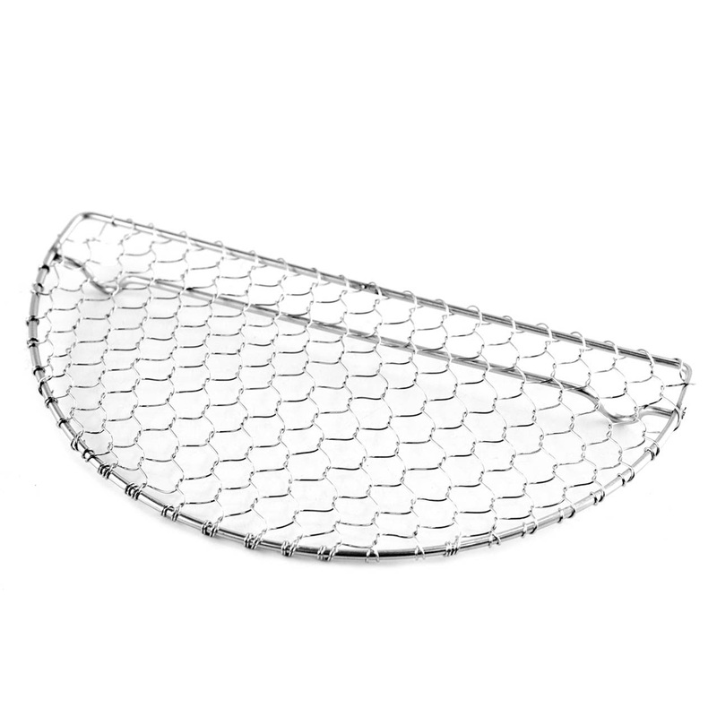 Tonkatsu & Tempura Net Stainless Steel Half Moon Large 7.5" x 4"
