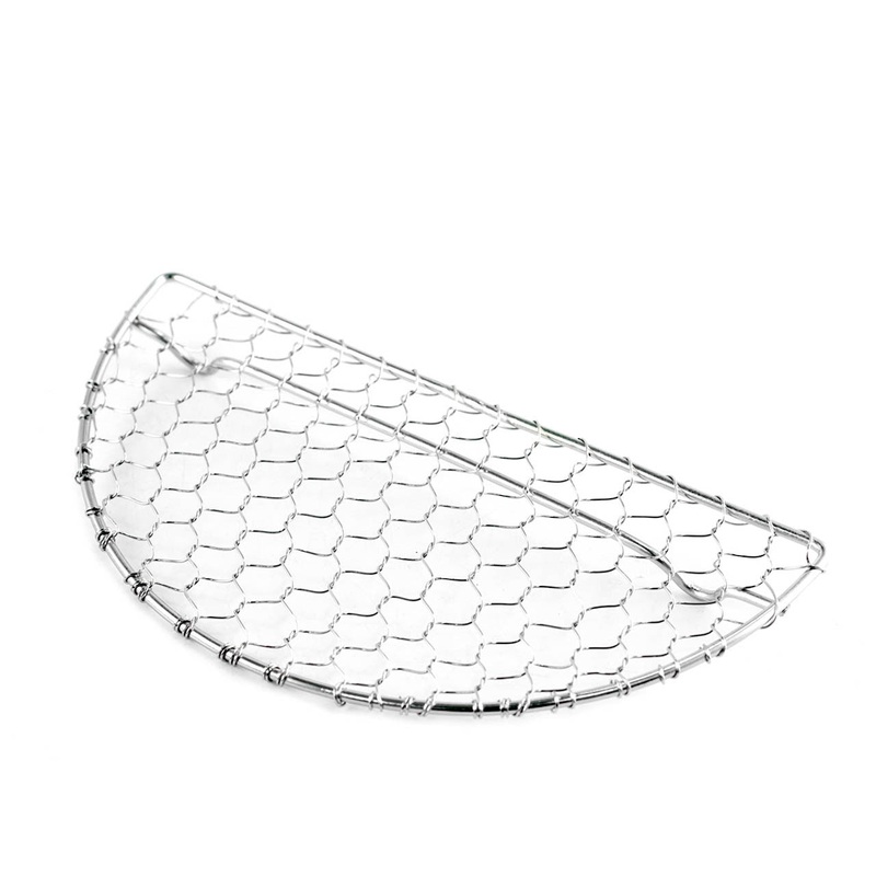 Tonkatsu & Tempura Net Stainless Steel Half Moon Medium 6.8" x 3.5"
