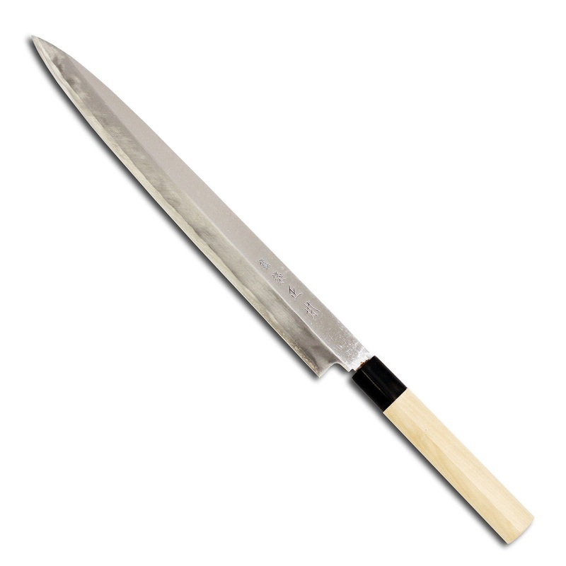 Tsukiji Masamoto White Steel Yanagi 270mm (10.6") Left Handed Nami Kasumi