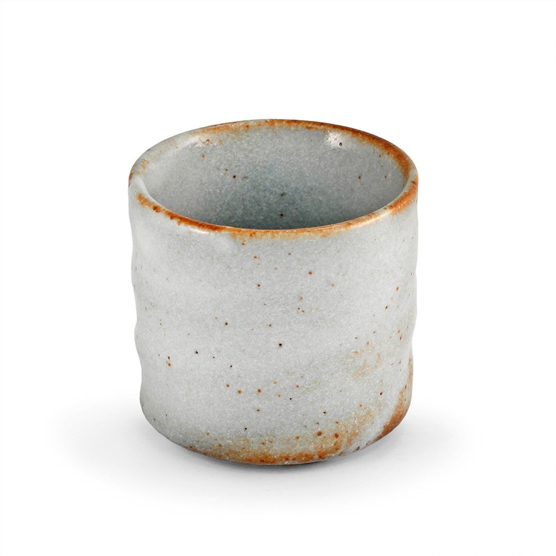 White Shino Yunomi Teacup 5 fl oz / 2.72" dia