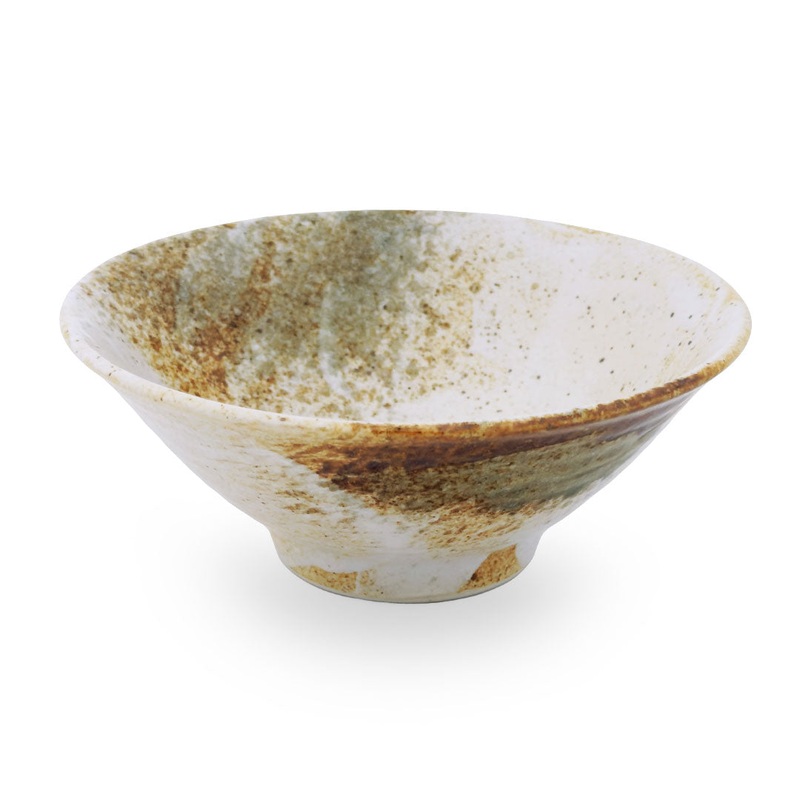 Yukishino Moss White Noodle Bowl 31 fl oz / 7.68" dia