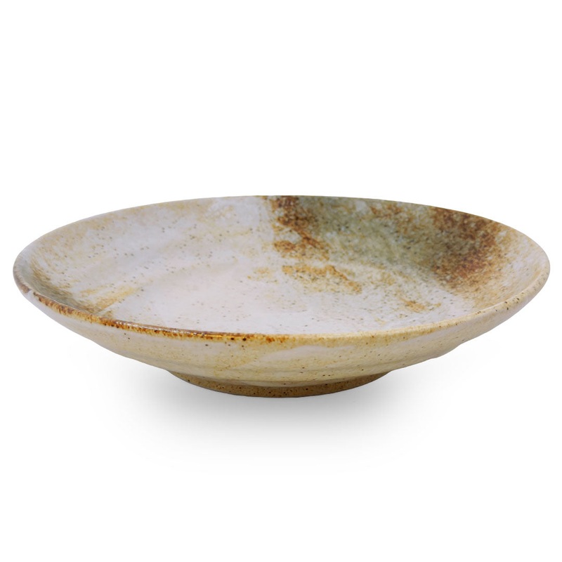 Yukishino Moss White Rimmed Plate 11.34" dia