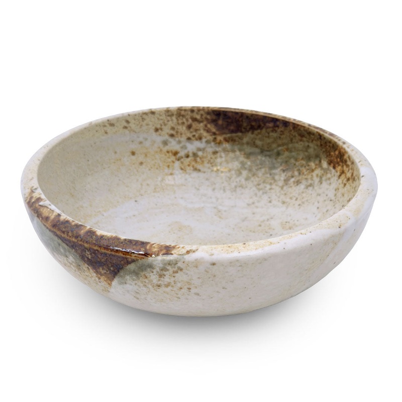 Yukishino Moss White Thick Serving Bowl 67 fl oz / 9.29" dia