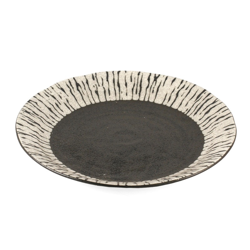 Black & White Dinner Plate 9.4" dia