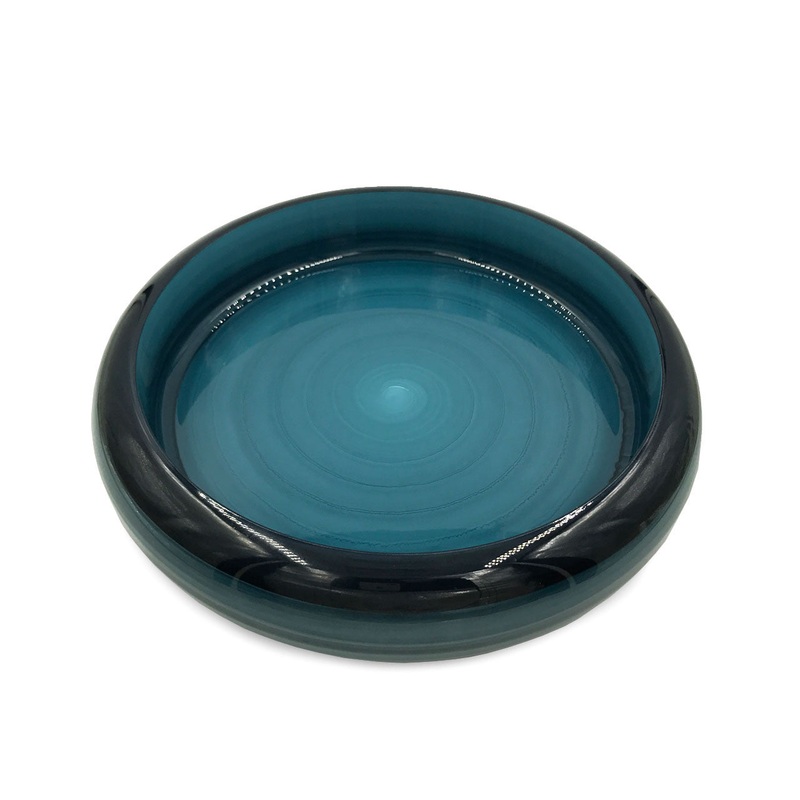 Cobalt Marble Sushi Serving Tray (Sushi Oke) 10" dia
