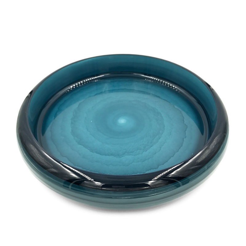 Cobalt Marble Sushi Serving Tray (Sushi Oke) 12.4" dia