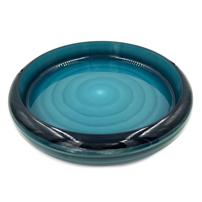 Cobalt Marble Sushi Serving Tray (Sushi Oke) 13.46" dia