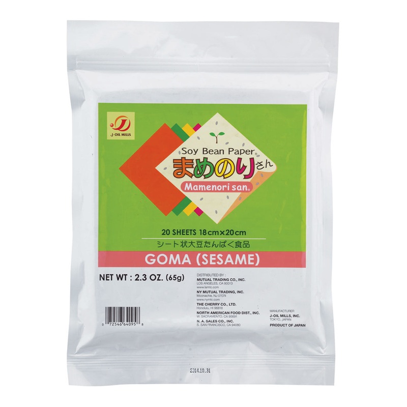 Gluten-Free Mamenorisan Soybean Paper Goma Sesame 20 Sheets