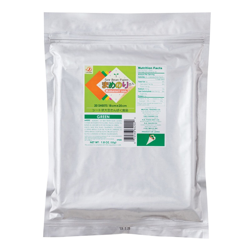 Gluten-Free Mamenorisan Soybean Paper Green 20 Sheets