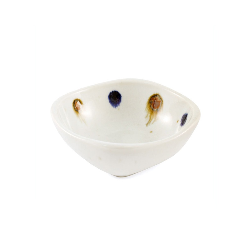 Kinyo Ivory Kobachi Bowl with Dot Design 4.5 fl oz / 3.74" x 3.74"