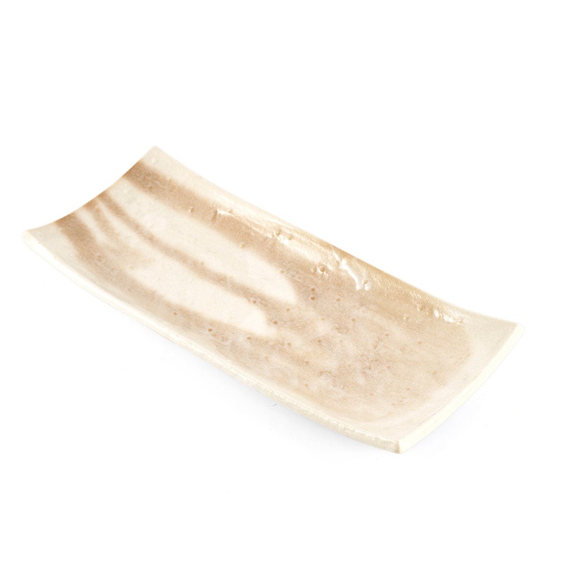 Misty Beige Rectangular Plate 10.51" x 4.53"