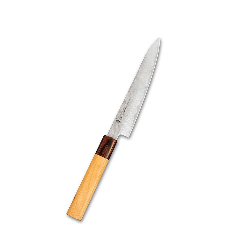 Sakai Takayuki Damascus Hammered VG-10 Petty 150mm (5.9") with Wa-handle