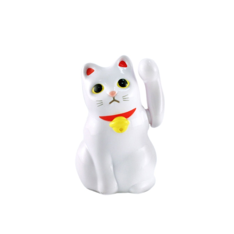Solar-powered Lucky Cat Maneki Neko 2.48" ht