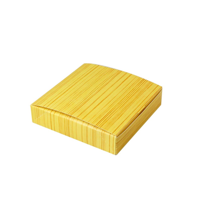 [Clearance] Wooden Pattern Square Paper Take Out Bento Box 7" x 7" (200/case)