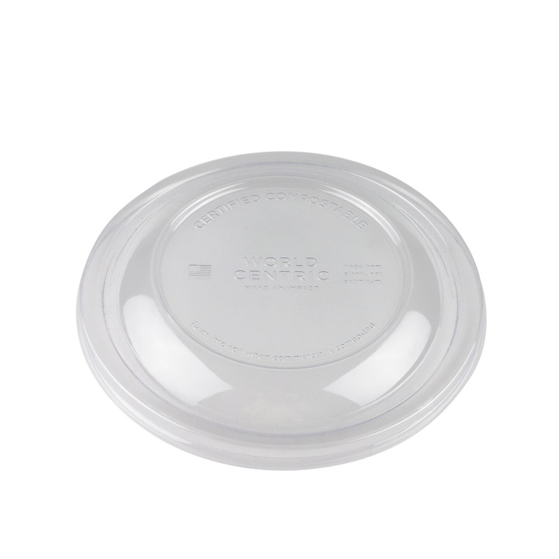 Compostable Clear Lids for Biodegradable Take Out Bowl # #89622, #87654 (300 lids/case)