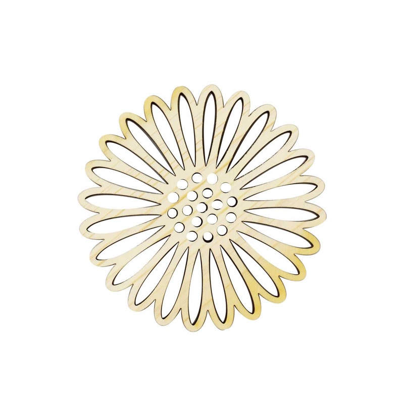 Hinoki (Japanese Cypress) Coaster Sunflower Flowers