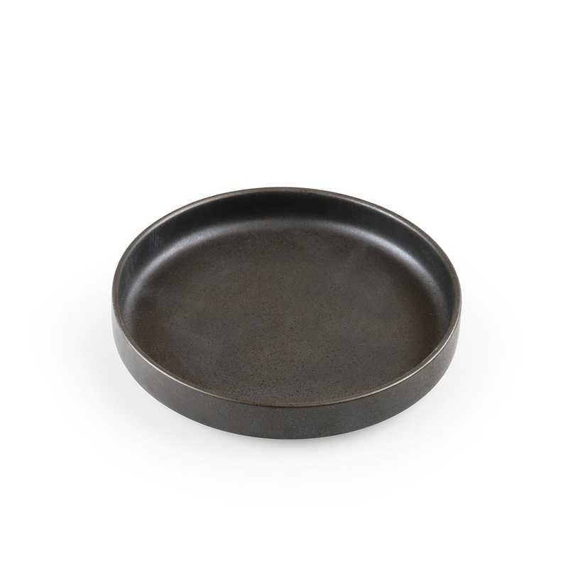 Matte Black Stackable Appetizer Plate 6.3" dia