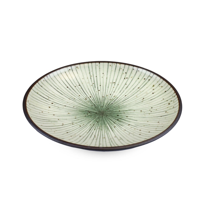 Tokusa Blue Lined Interior Salad Plate 7.75" dia