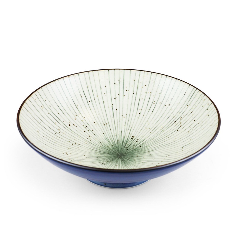 Tokusa Blue Lined Interior Serving Bowl 52 fl oz / 9.7" dia
