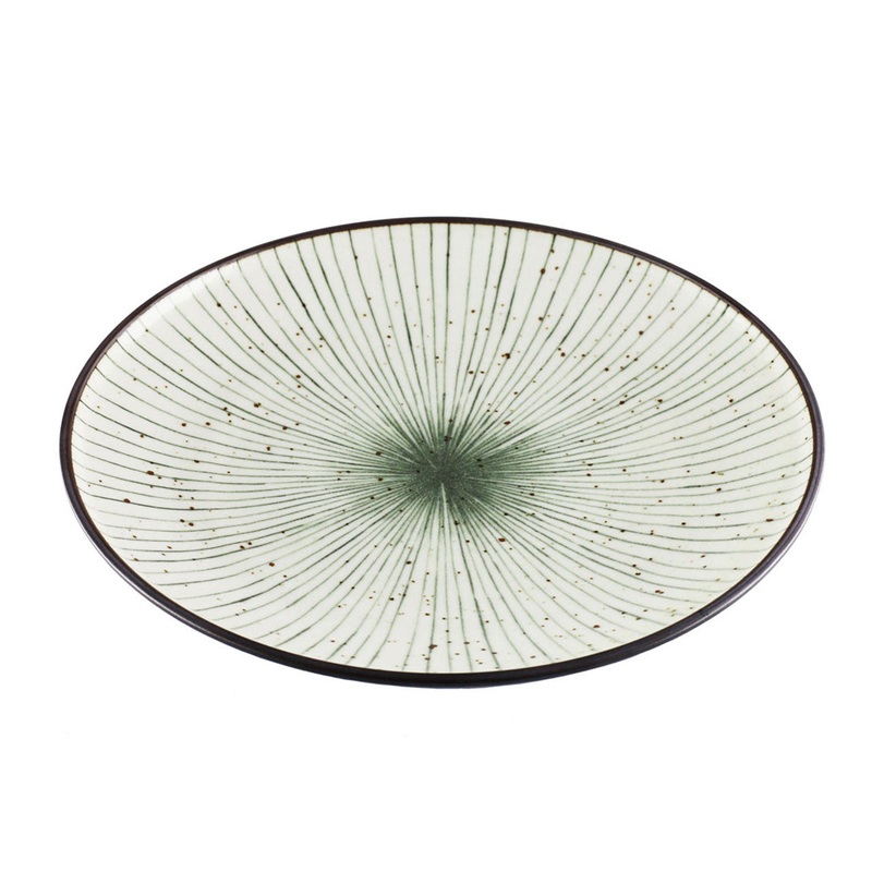 Tokusa Blue Lined Interior Serving Plate 10.2" dia
