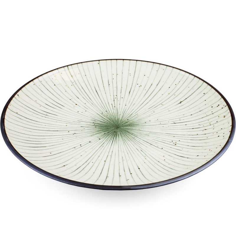 Tokusa Blue Lined Interior Serving Plate 11.45" dia
