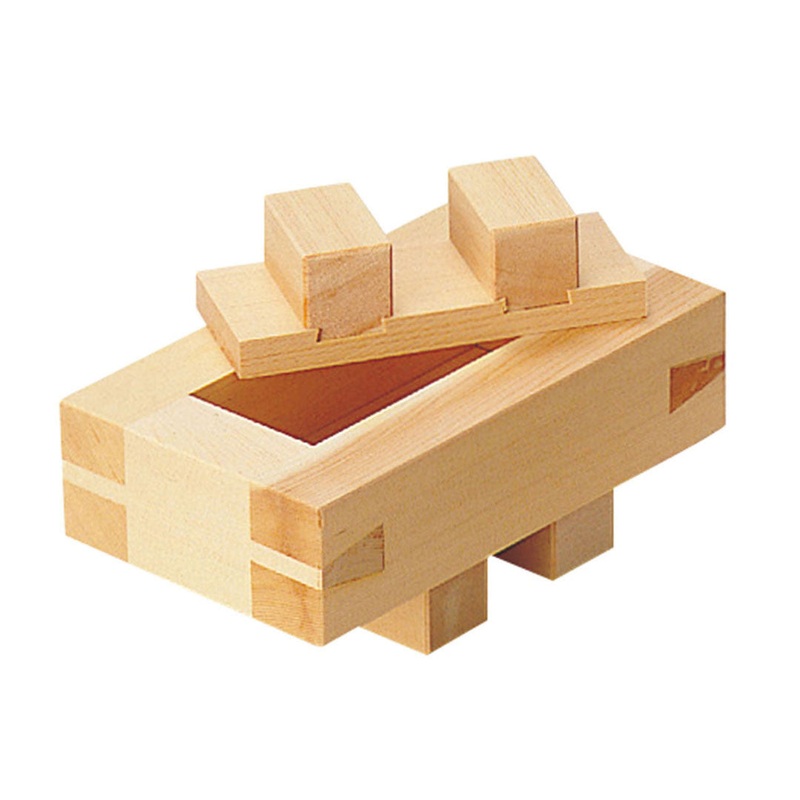Hinoki (Japanese Cypress) Wooden Battera Oshizushi Press Sushi Box Mold Large