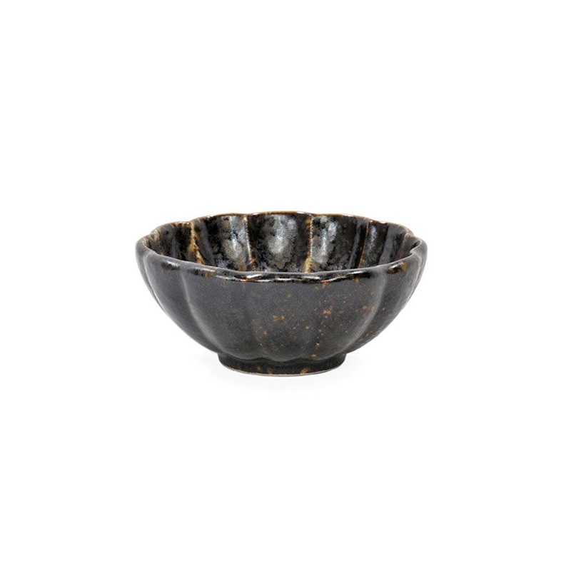 Kikka Daisy Black Kessho Kobachi Bowl 5 fl oz / 3.9" dia