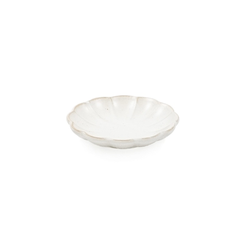 Kikka Daisy Kobiki Matte Ivory Sauce Dish 3.8" dia