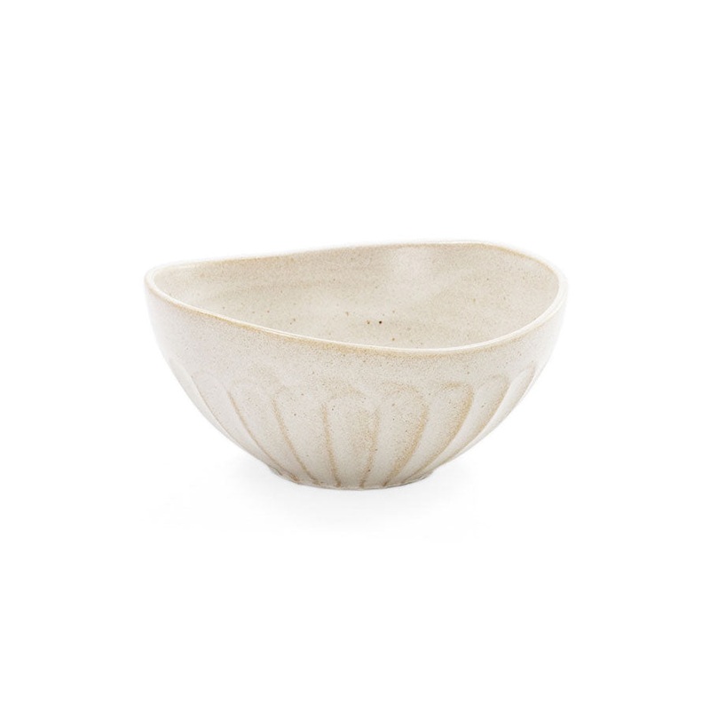 Kobiki Ivory Kobachi Bowl Shaved Design 7 fl oz / 4.25" dia
