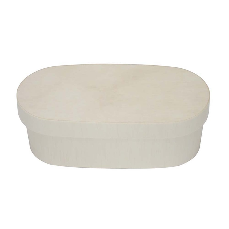Lids for Coco Wooden Oval Takeout Bento Box 3.7" x 7.75" x  2.6" #81982 (25/pack)
