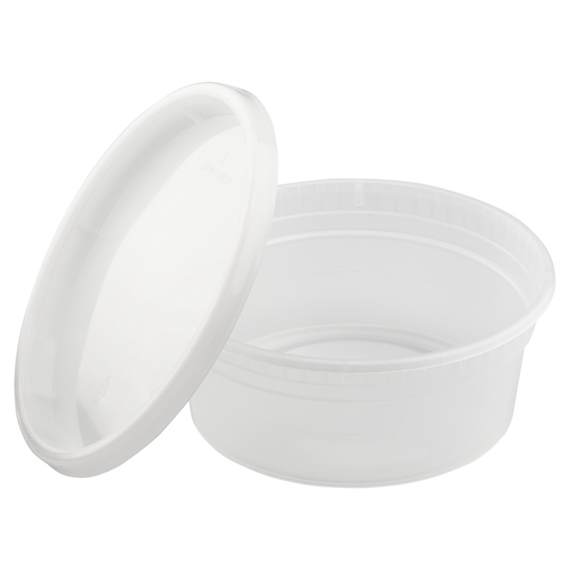PP Plastic Takeout Deli Container with Lid 8 fl oz / 236ml (240/case)