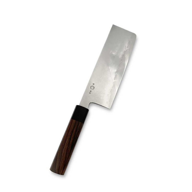 Takada Ginsan Clad Suiboku Nakiri 180mm (7.1") with Rosewood handle