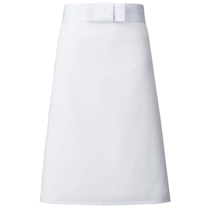 Twill Maekake Apron 24.4" Long White