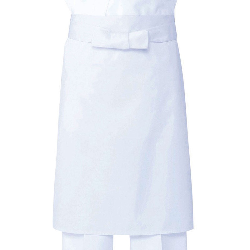 Twill Maekake Apron 25.6" Long White