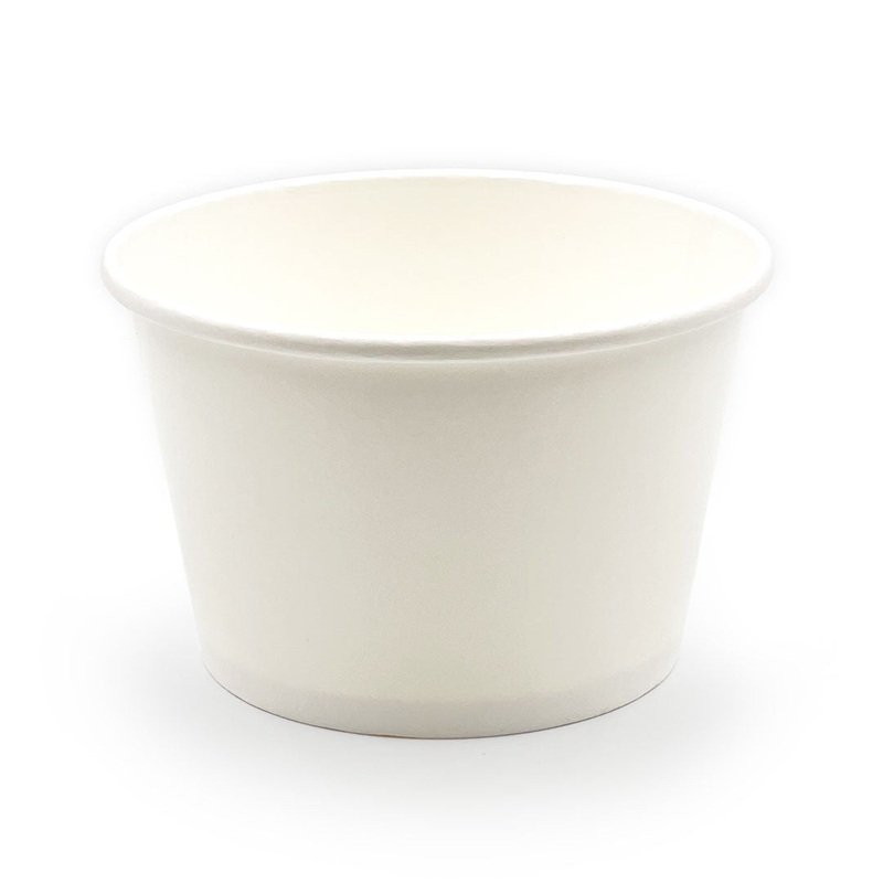 White Paper Waterproof Takeout Bowl 53 fl oz / 6.5" dia (300 pcs) - No Lids