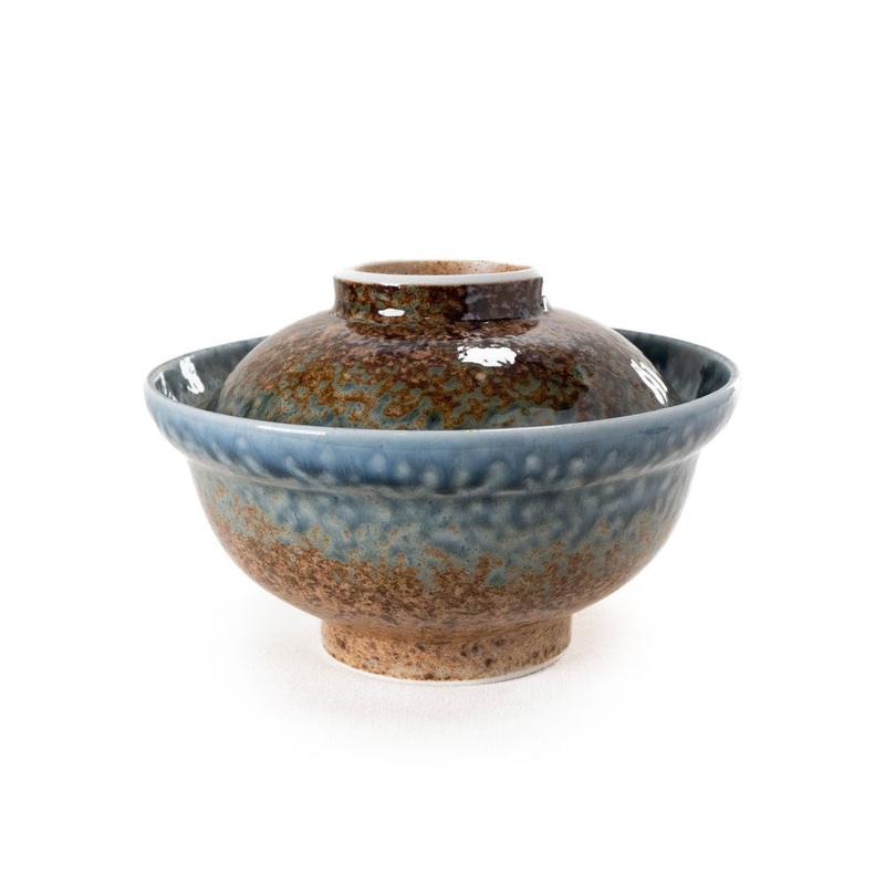 Ainagashi Blue Earthy Donburi Bowl 13 fl oz / 6.26" dia