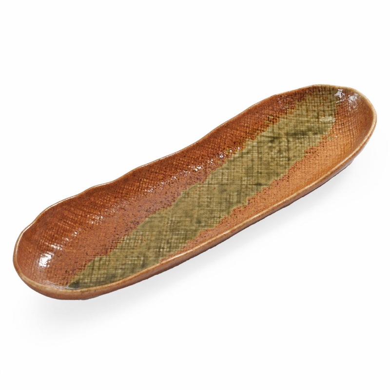 Iga Amber Rounded Rectangular Plate 13" x 3.9"
