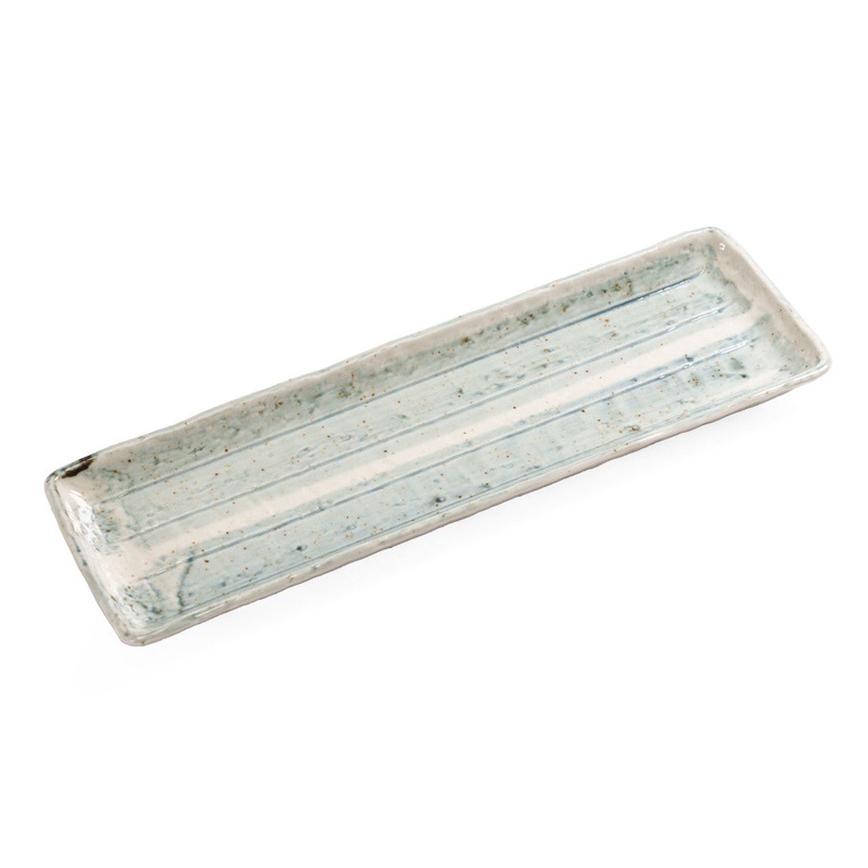 Light Blue Brushed Rectangular Plate 13" x 3.9"