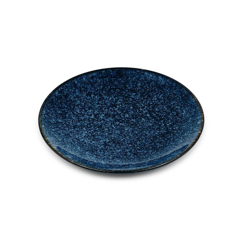 Porcelain Blue Star Round Salad Plate 7.1" dia