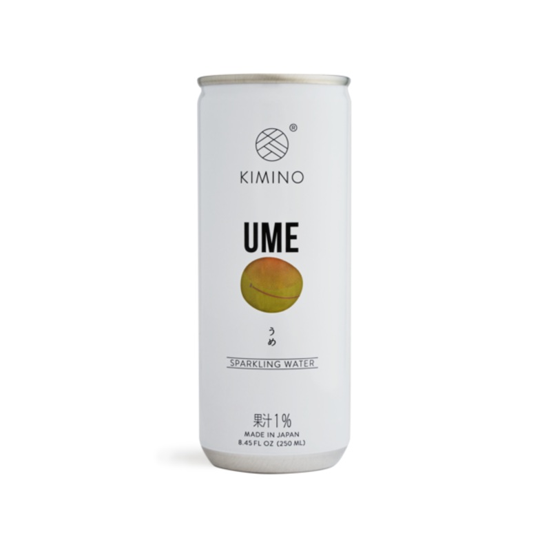 Kimino No Sugar Ume Plum Sparkling Water 8.45 fl oz (250ml) x 30 cans
