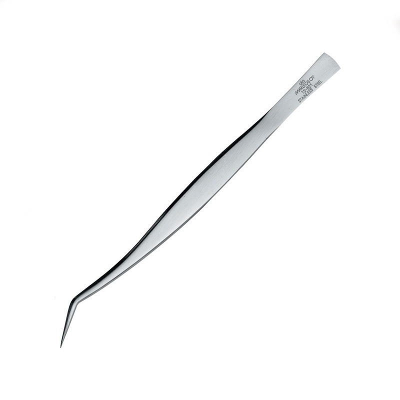 Marutolloy Stainless Steel Offset Plating Tweezers 6.1" (155mm)