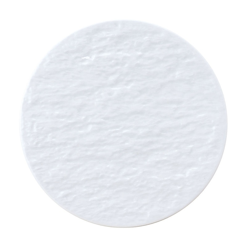 Porcelain Petra White Flat Round Dinner Plate 9.8" dia