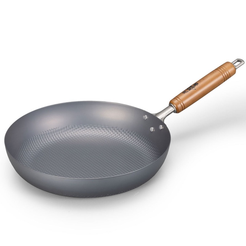 Summit Nitrogen Hardened Iron Frying Pan Embossed 11" dia